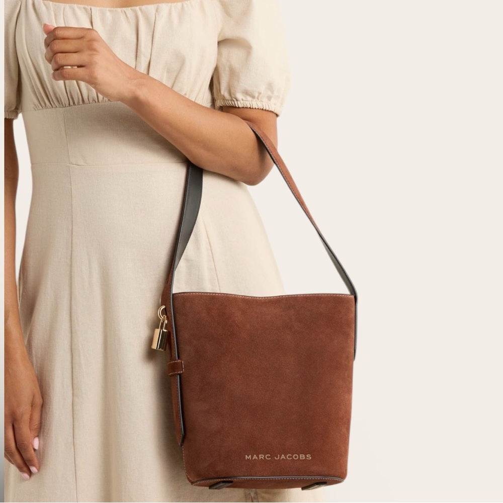 MARC JACOBS Suede Shoulder Bag in Cognac (NWT) - Picture 2 of 8